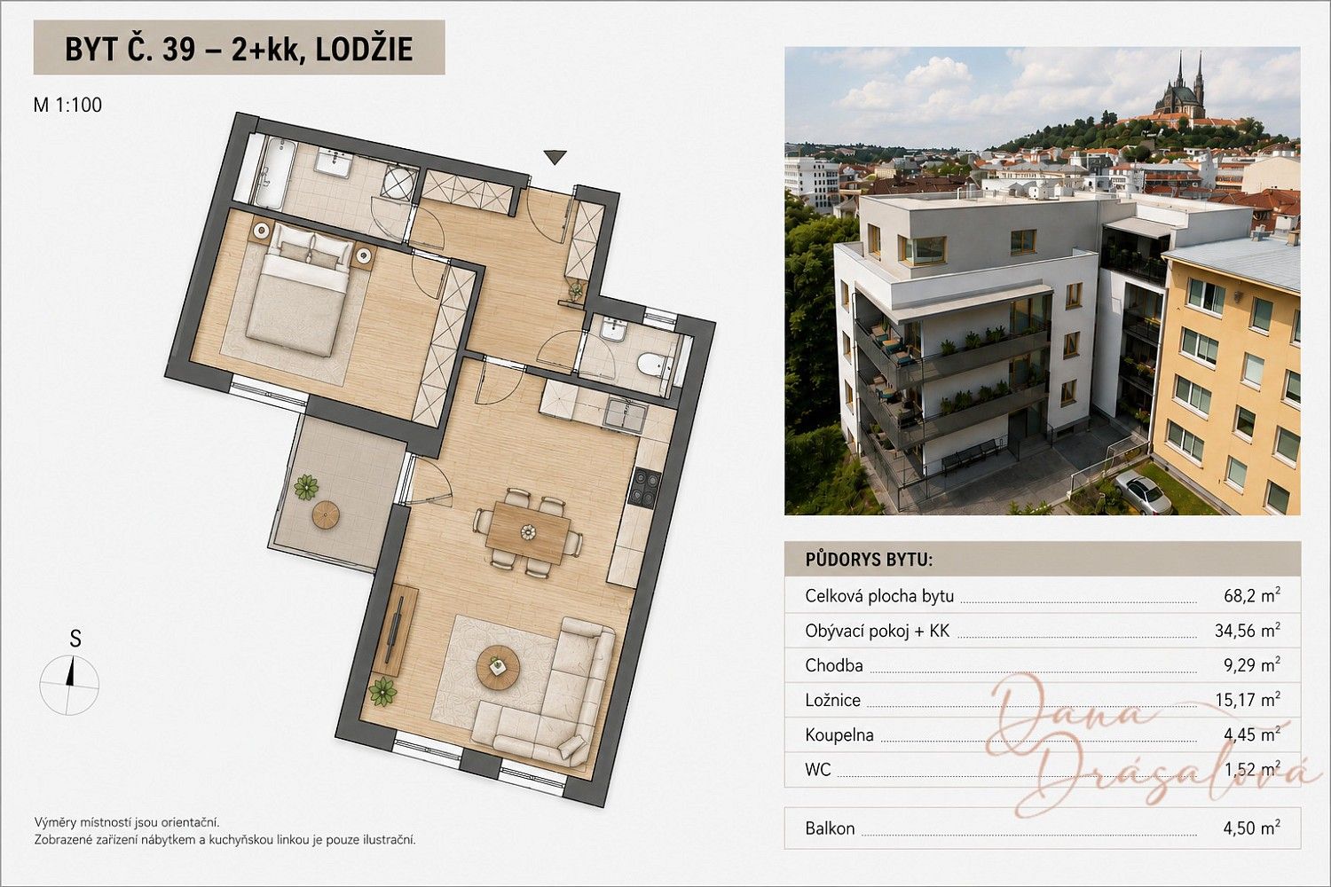 2+kk, Brno - Staré Brno, okres Brno-město, Jihomoravský kraj, 68 m² - 2