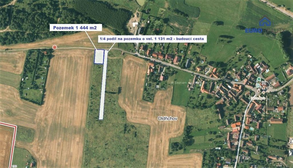 Pozemky pro bydlení, Oldřichov, Dobev, 1 727 m²