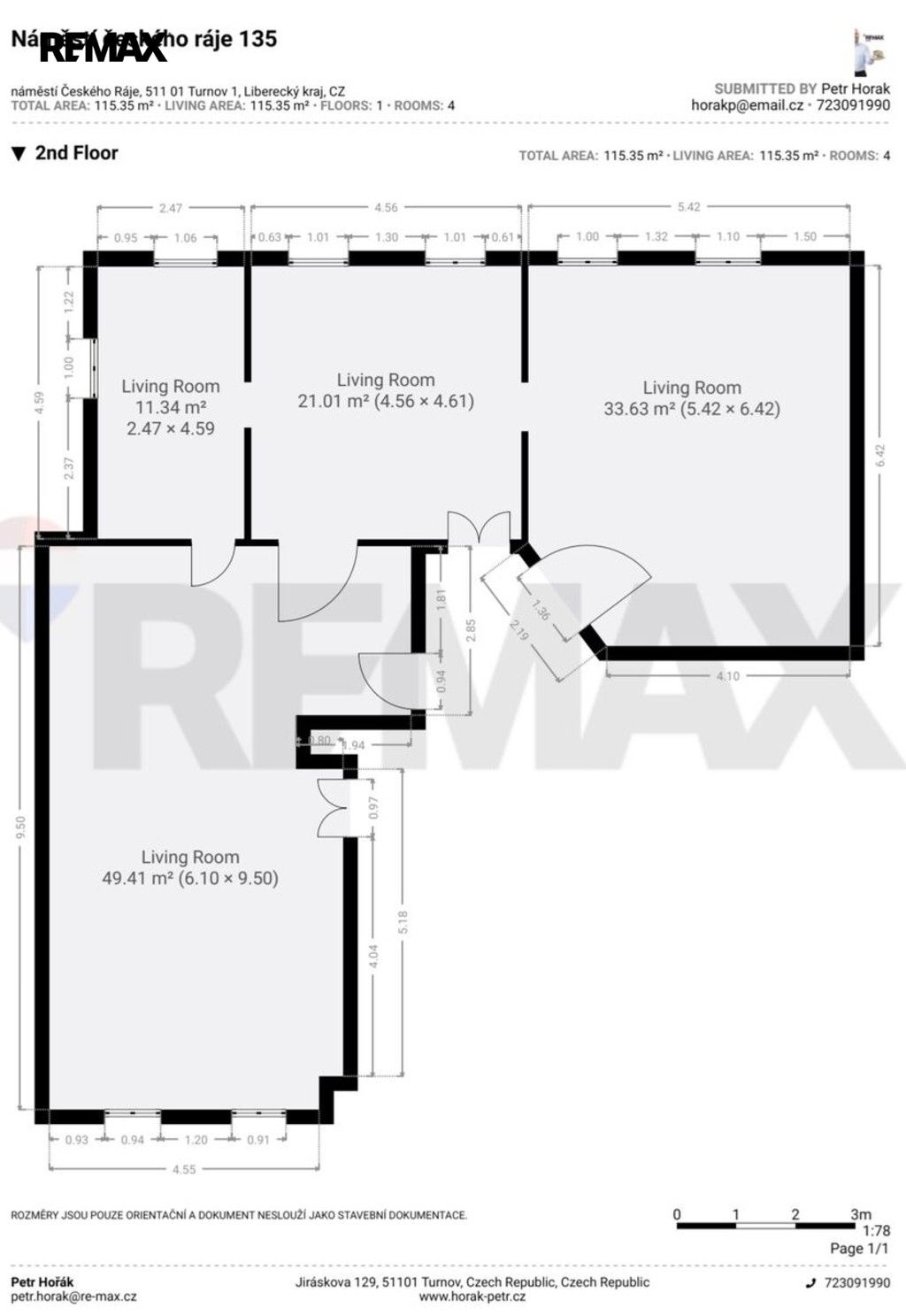 Kanceláře, náměstí Českého Ráje 135, Turnov, 115 m² - 2