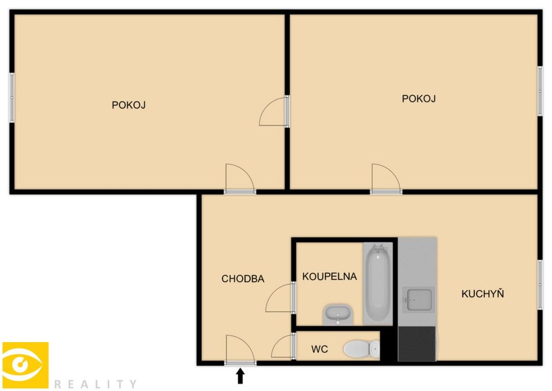 Byt 2+1 · 56 m² · Blatenská 754, Plzeň Lobzy - 3