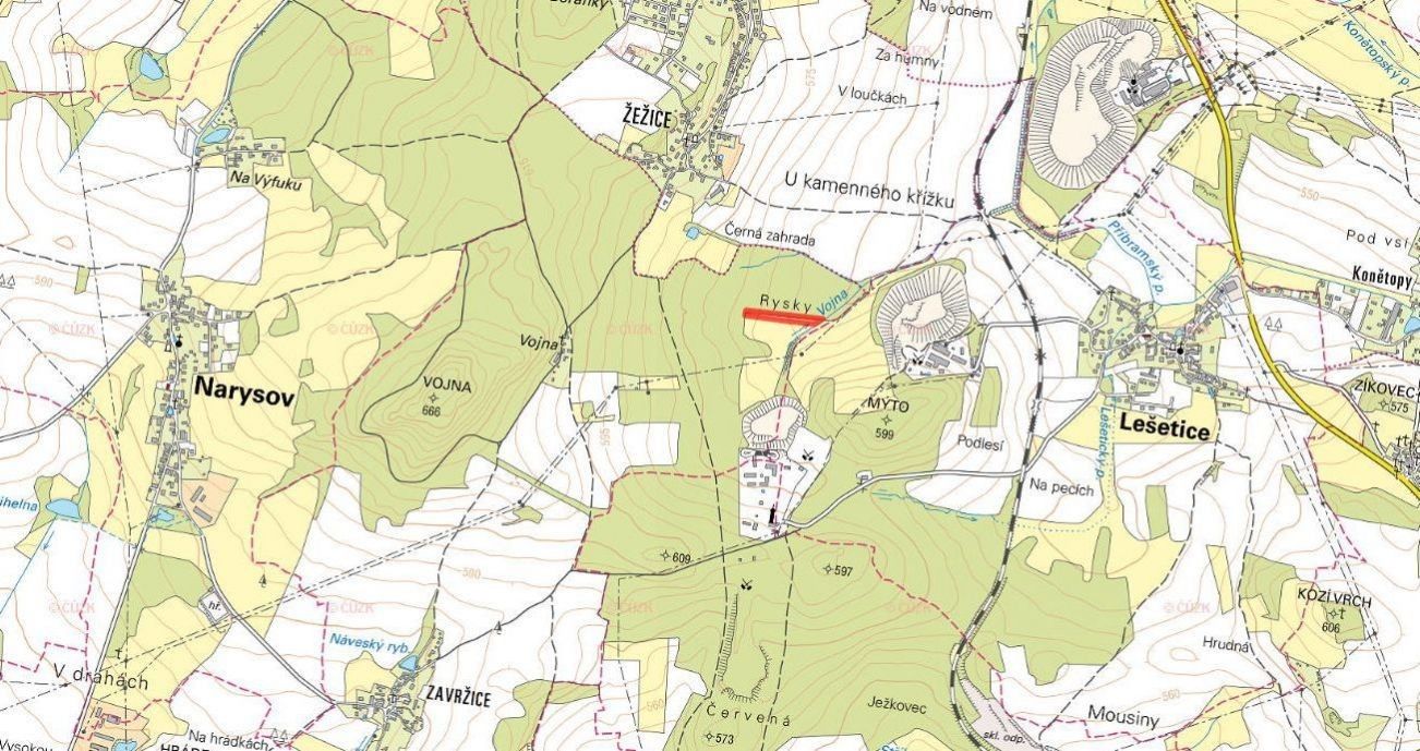 Prodej louka - Zavržice, Příbram