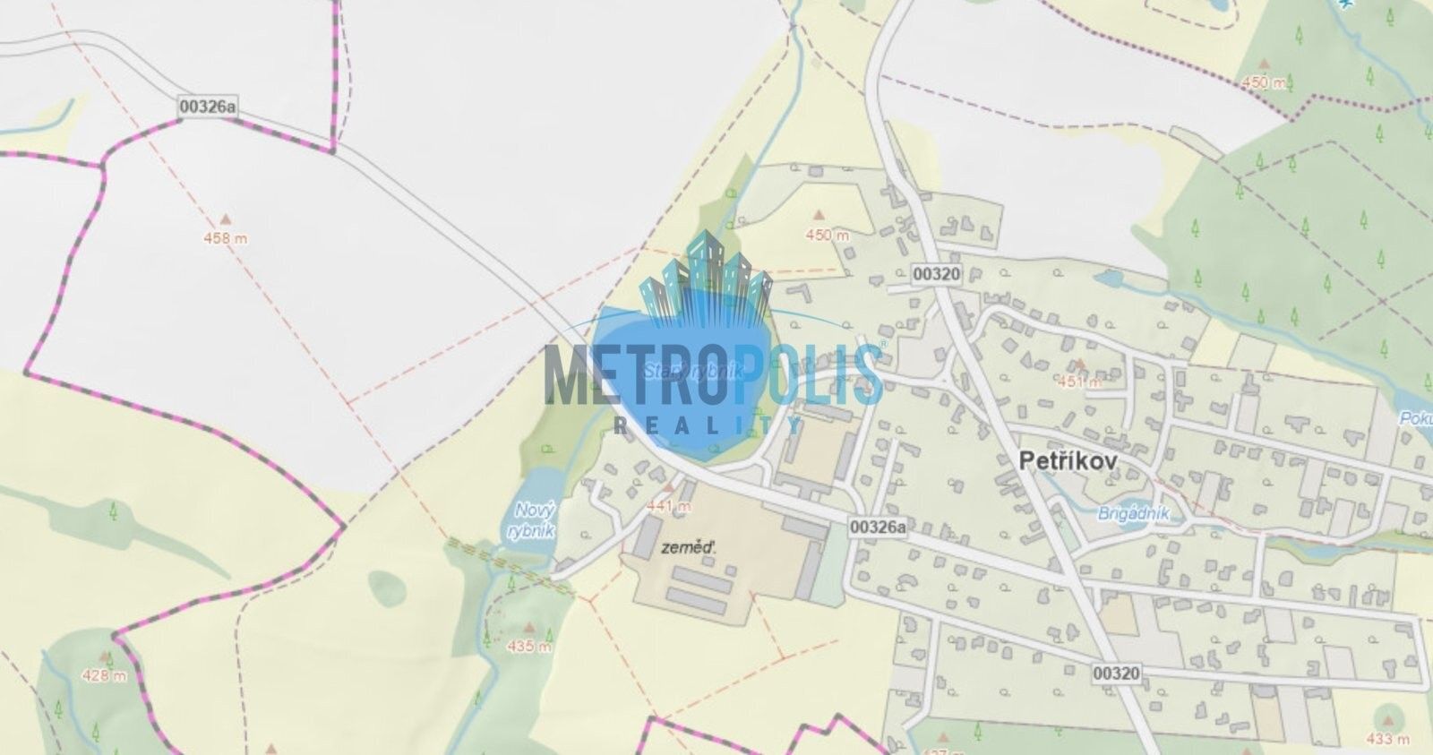 Rybník · 35 086 m² · Petříkov - 3