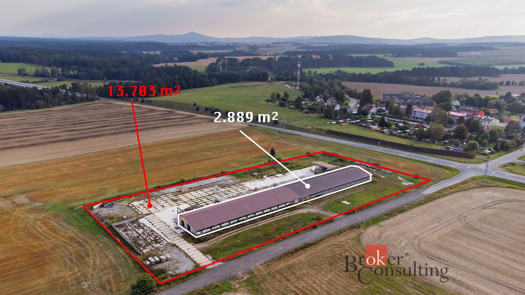 Zemědělské objekty, Kočov, okres Tachov, Plzeňský kraj, 13 703 m² - 1