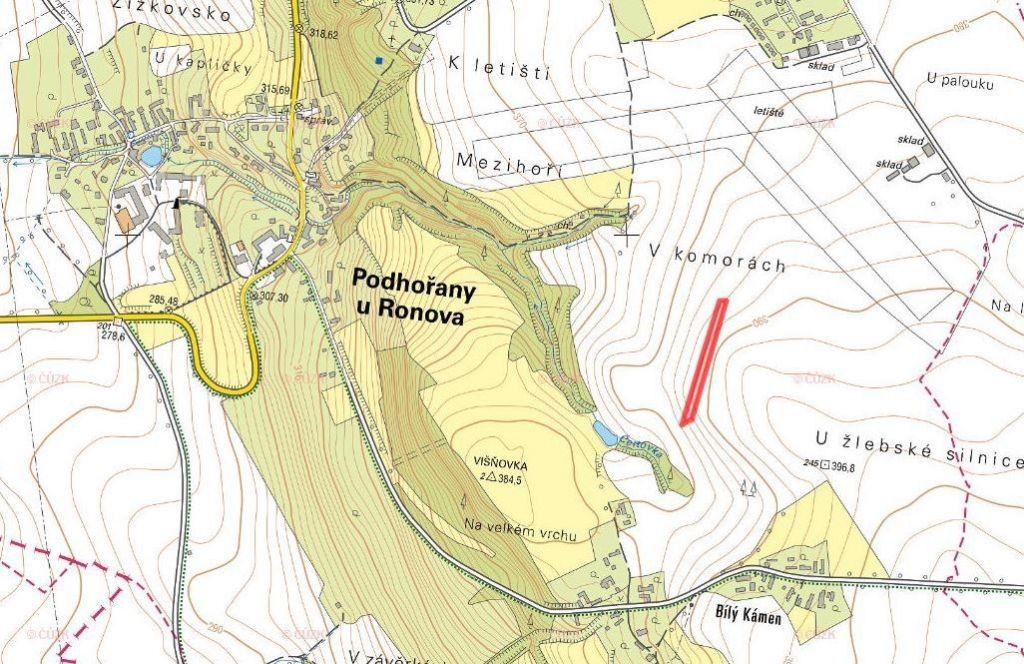 Prodej pozemek pro bydlení - Podhořany u Ronova nad Doubravou, 538 41