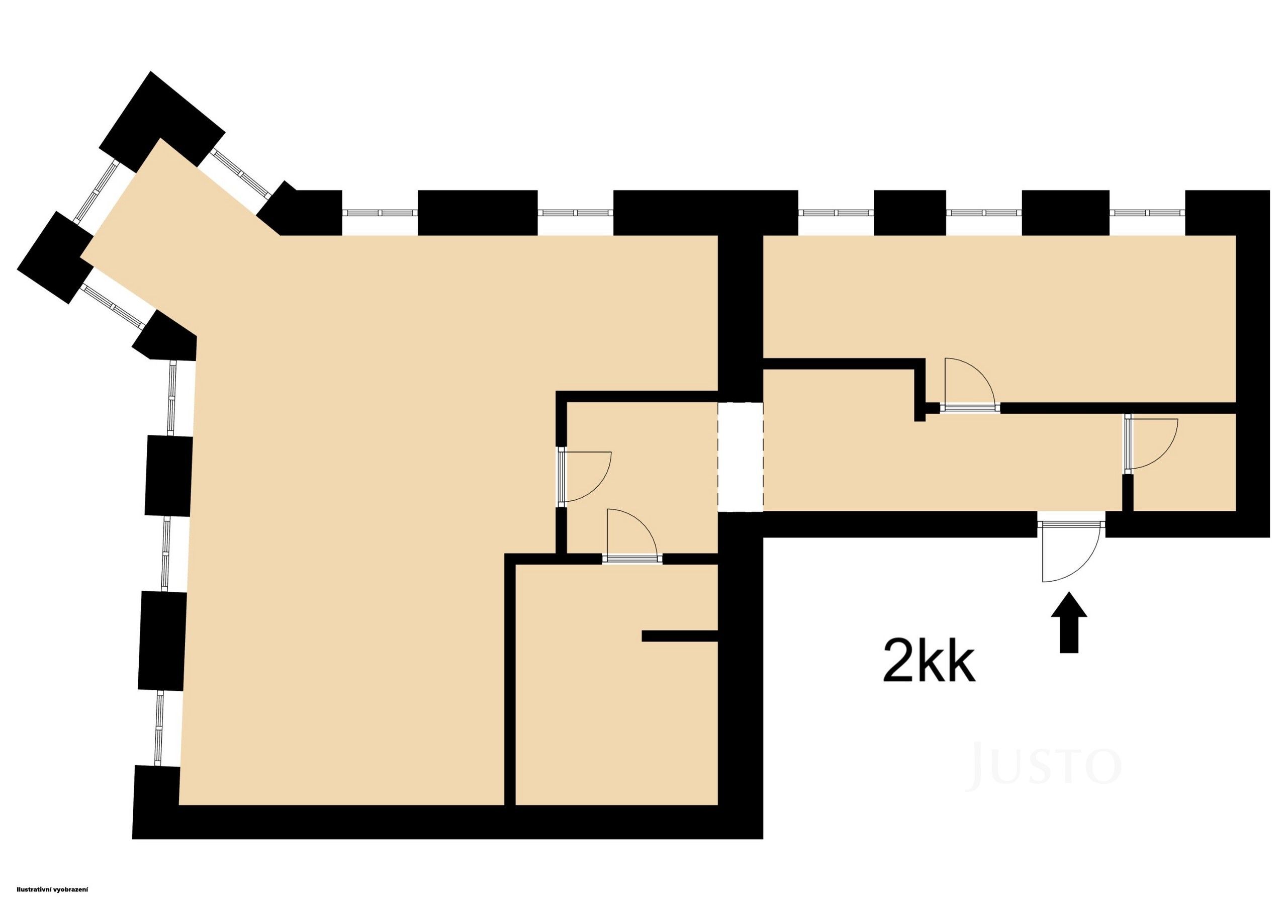 Pronájem byt 2+kk - Velké náměstí, Písek Vnitřní Město, 92 m² - 2