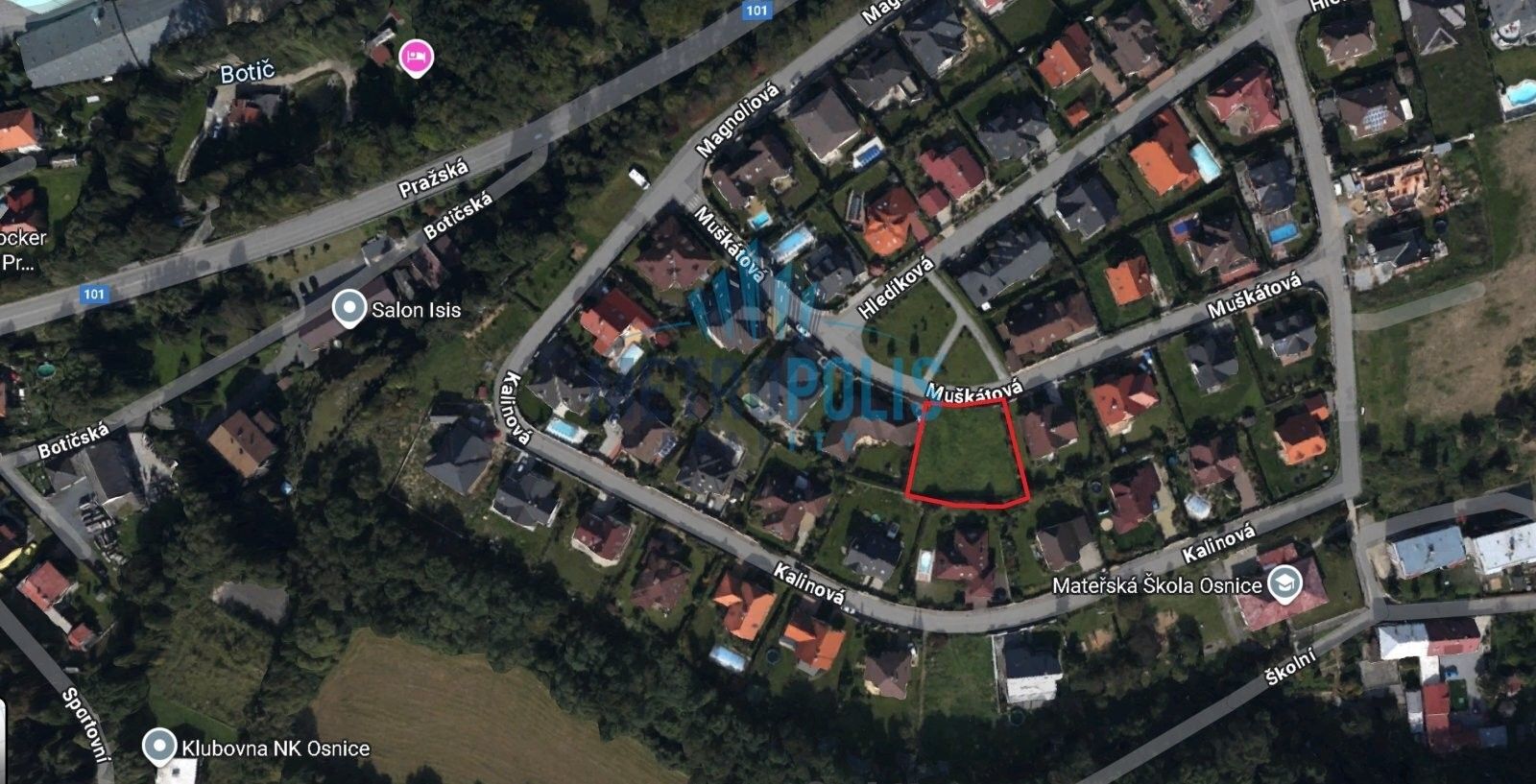 Pozemky pro bydlení, Muškátová, Jesenice, 744 m²