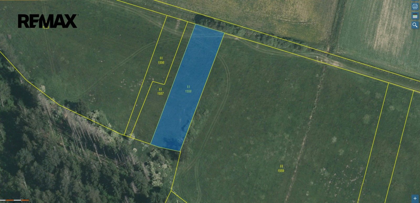 Zemědělské pozemky, Komárov, 1 610 m² - 2
