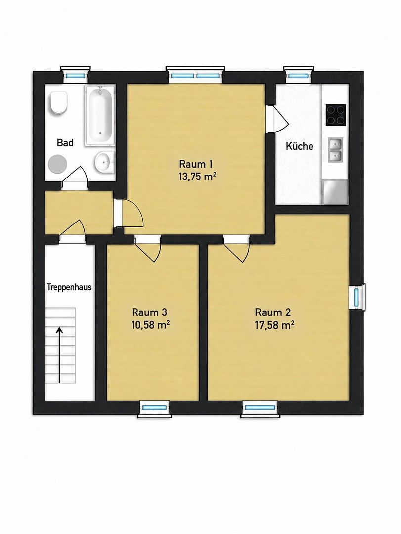 3+1, Im Hagen 6, , Severní Porýní-Vestfálsko, 52 m² - 1