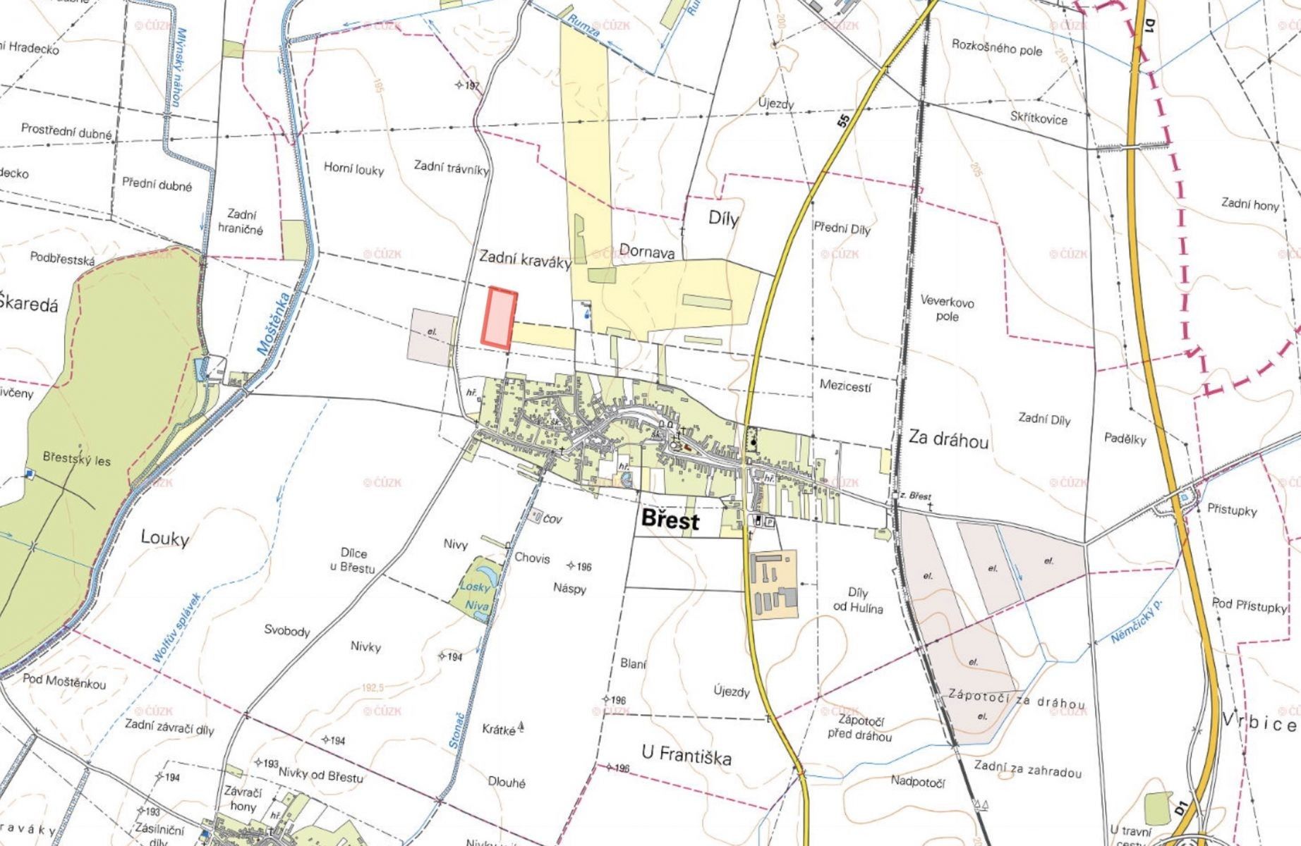 Prodej zemědělský pozemek - Břest