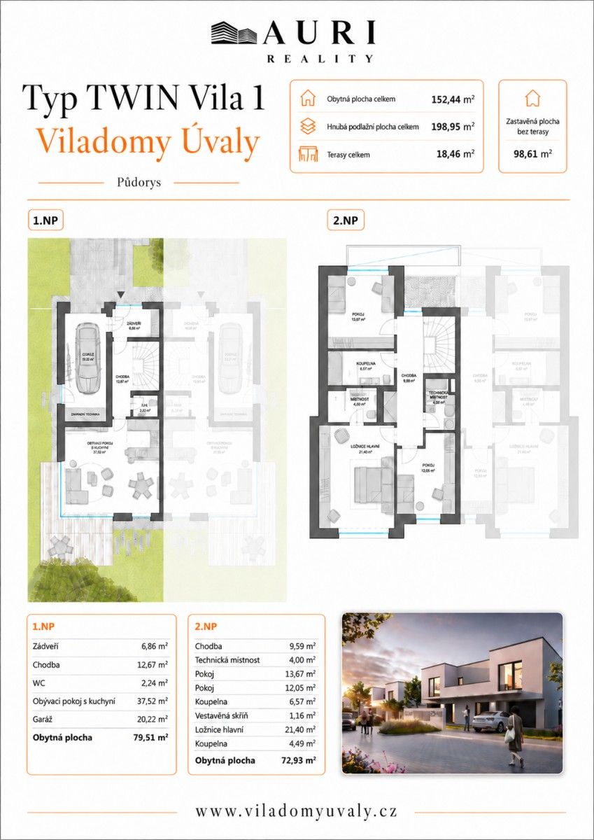 Rodinné domy, Úvaly - Úvaly u Prahy, Středočeský kraj, 198 m² - 2