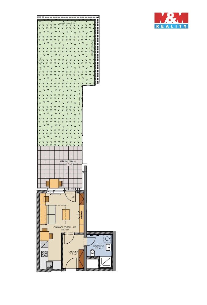 Prodej byt 1+kk - Svitákova, Praha, 30 m²