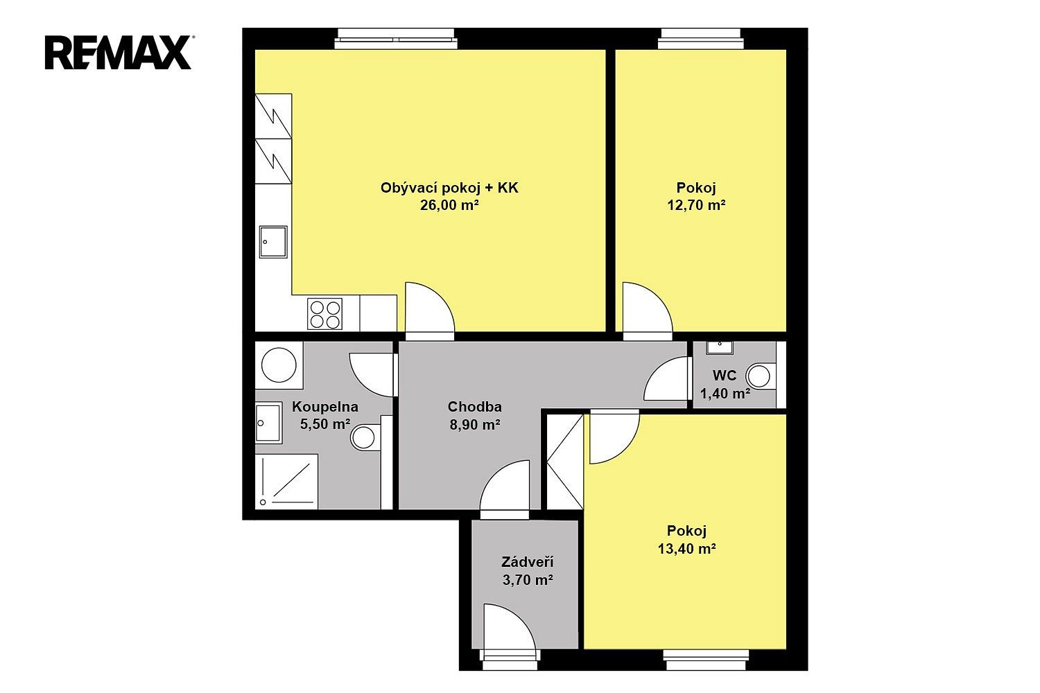 Byt 3+kk · 74 m² · Slunečná, Poděbrady - Velké Zboží, okres Nymburk - 4