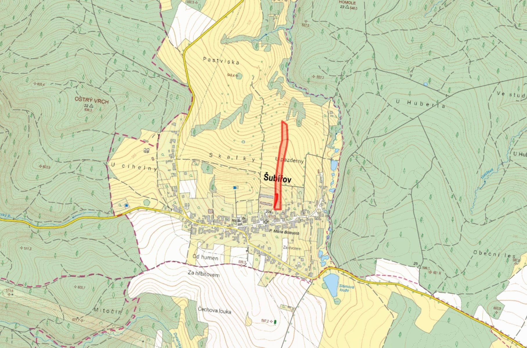 Prodej komerční pozemek - Šubířov - 5