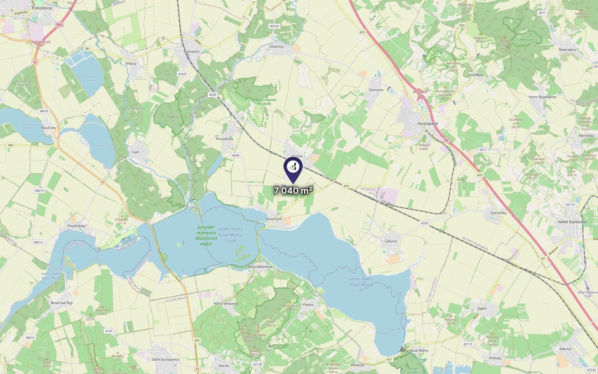 Zemědělský pozemek · 7 040 m² · Popice - 3