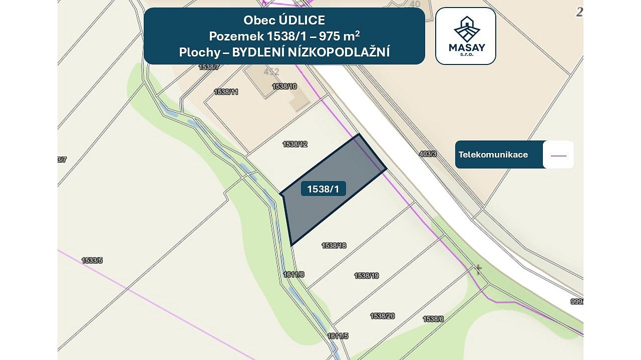 Pozemek pro bydlení · Údlice, okres Chomutov, Ústecký kraj - 4