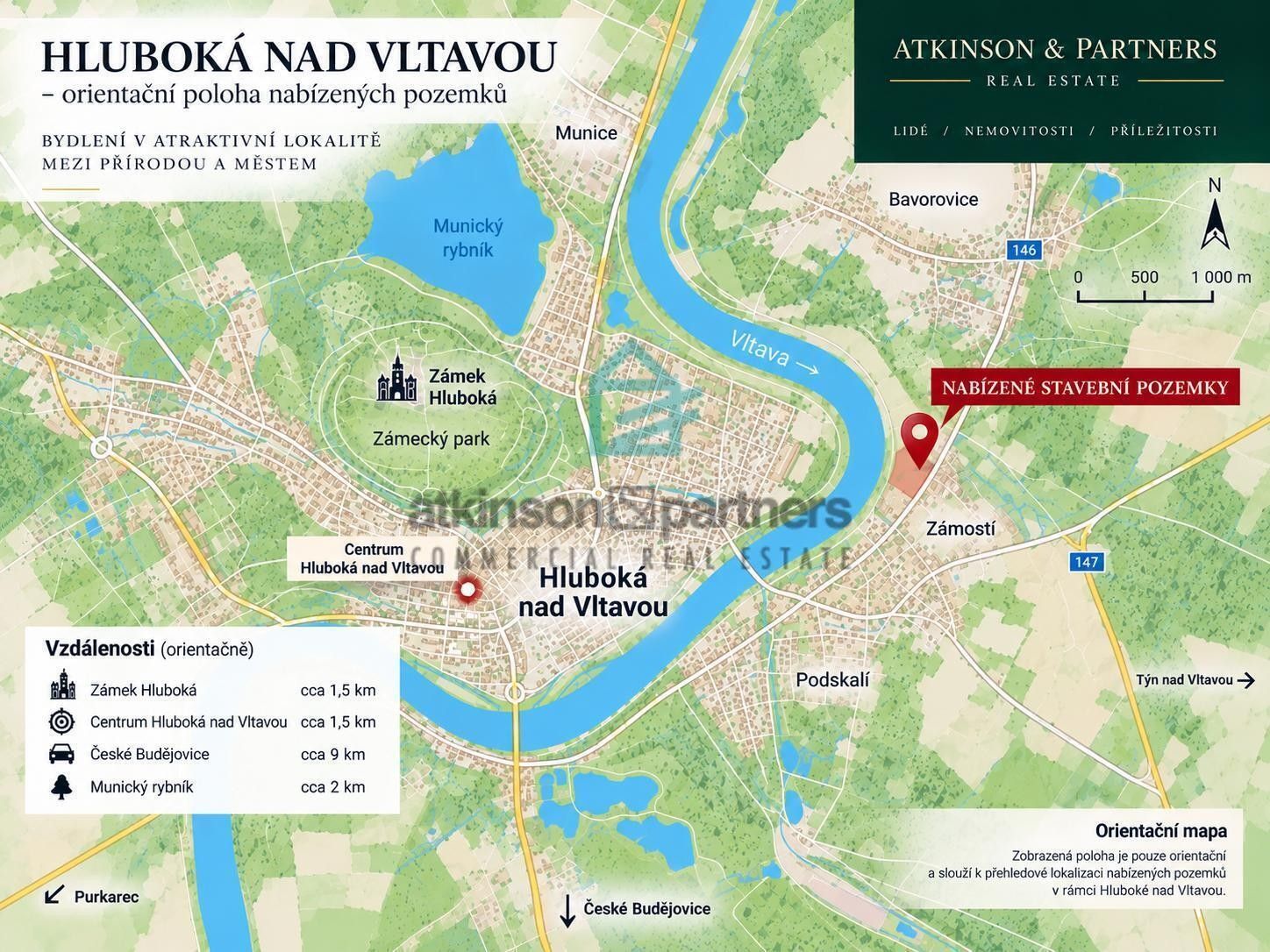 Pozemek pro bydlení · 1 012 m² · Masarykova, Hluboká nad Vltavou - 3
