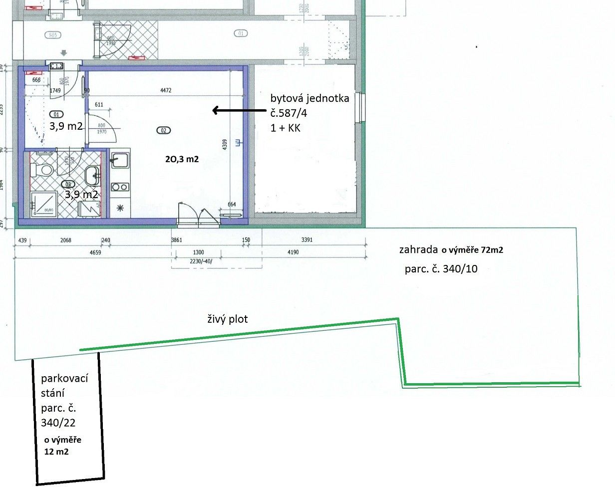 Pronájem byt 1+kk - Zbůch, okres Plzeň-sever, Plzeňský kraj, 28 m² - 5