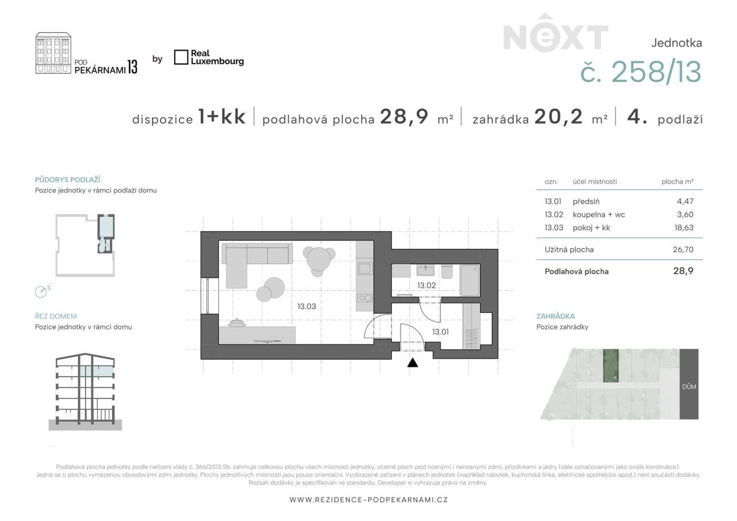 Prodej byt 1+kk - Pod pekárnami 258, Praha, 29 m²
