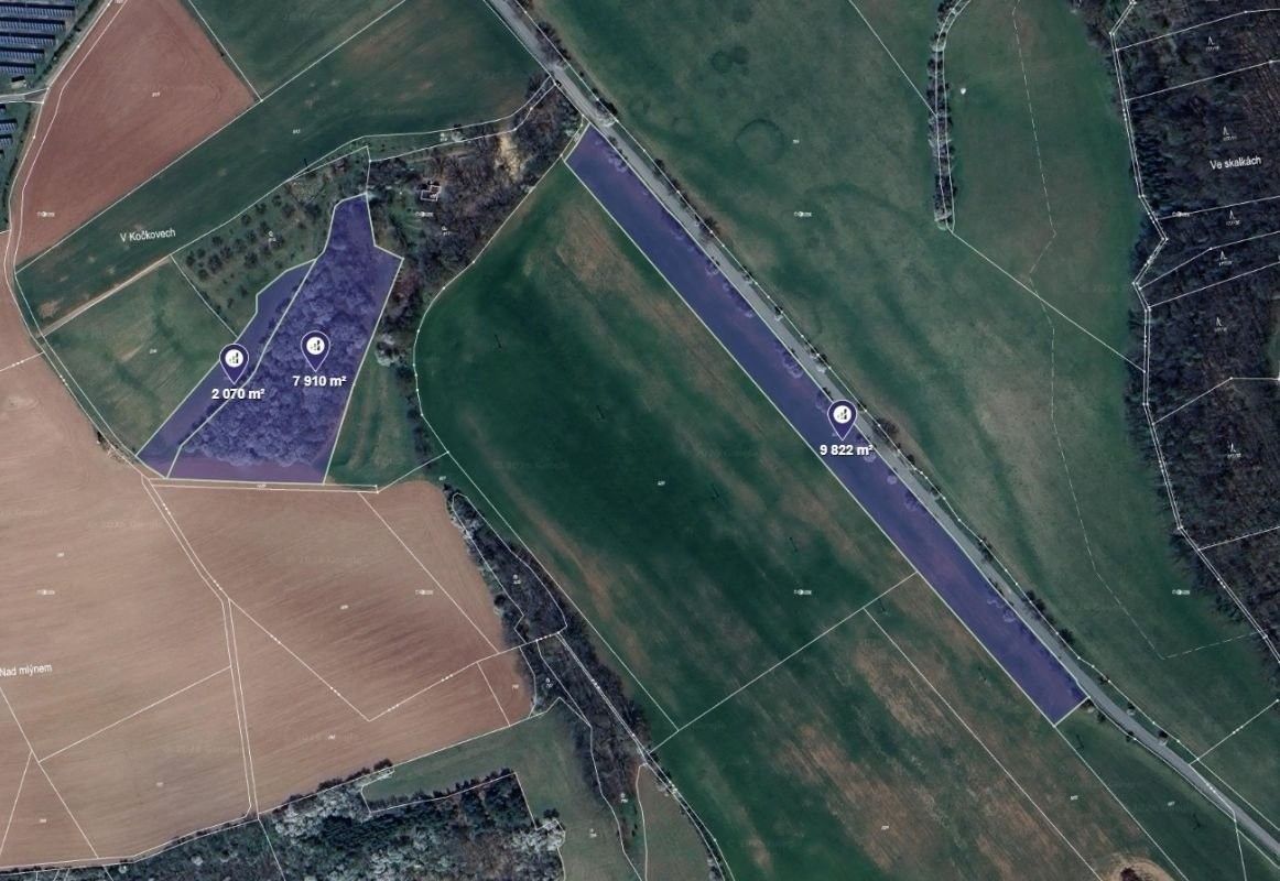 Zemědělské pozemky, Vísky, 28 532 m²