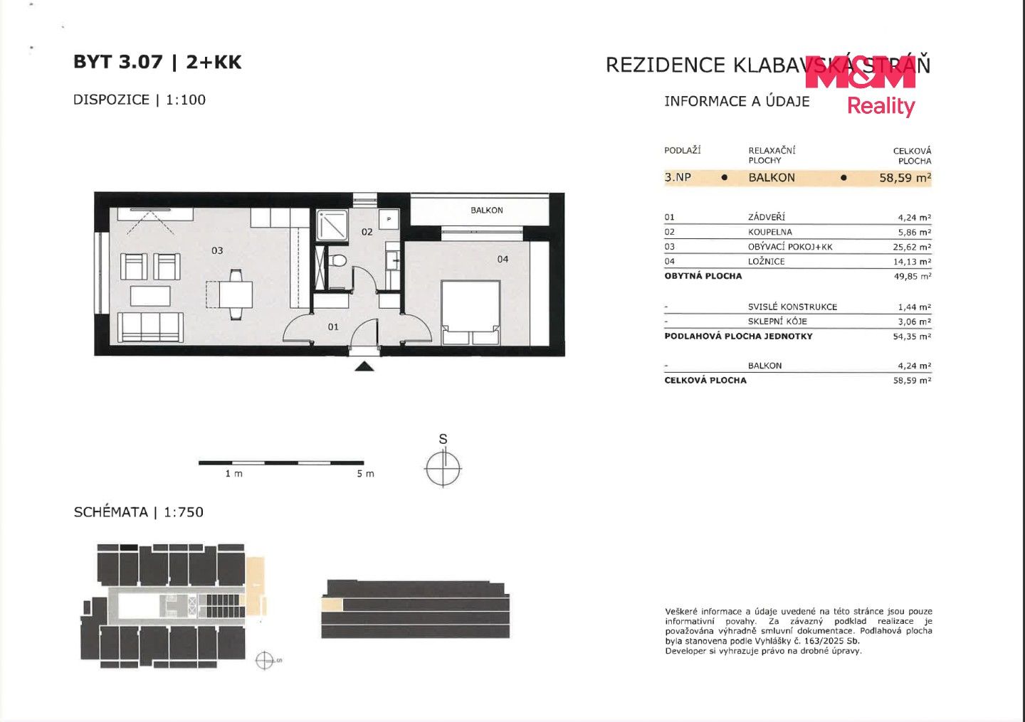 Byt 2+kk · 59 m² · Litohlavská, Rokycany - 4
