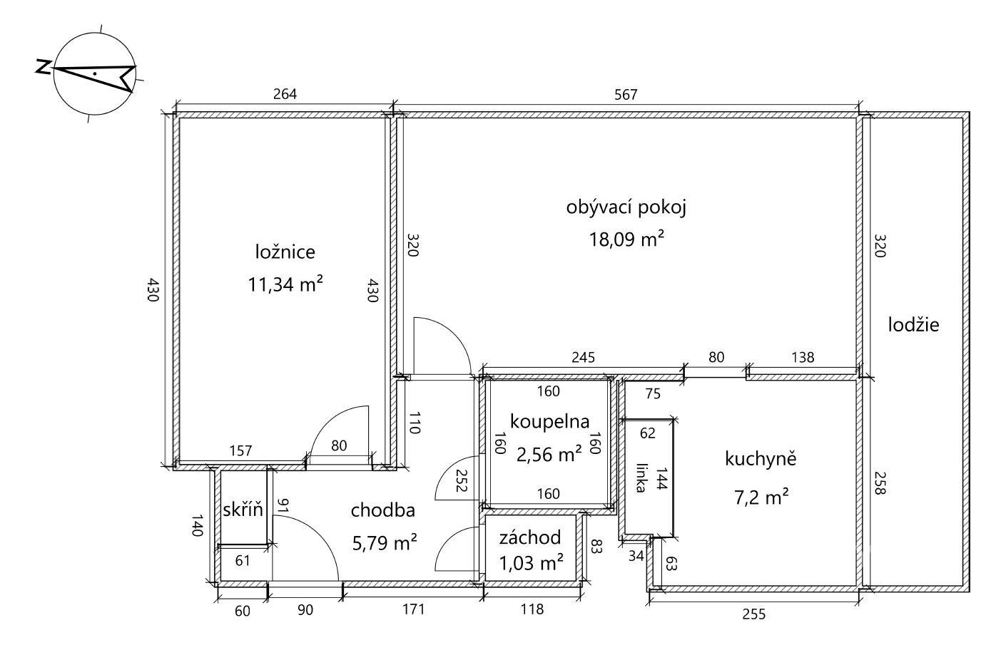 Byt 2+1 · 48 m² · Aléská 255, Bílina Pražské Předměstí - 3