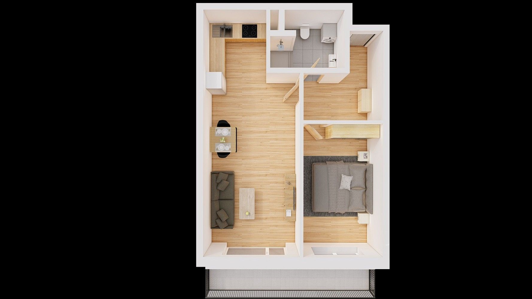 Byt 2+kk · 61 m² · České Budějovice - České Budějovice 3, Jihočeský kraj - 3