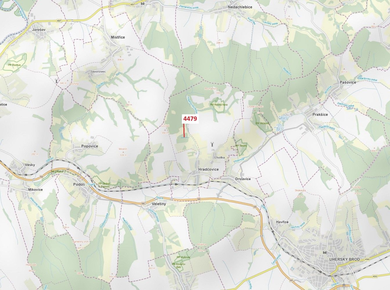 Lesy, Hradčovice, okres Uherské Hradiště, Zlínský kraj