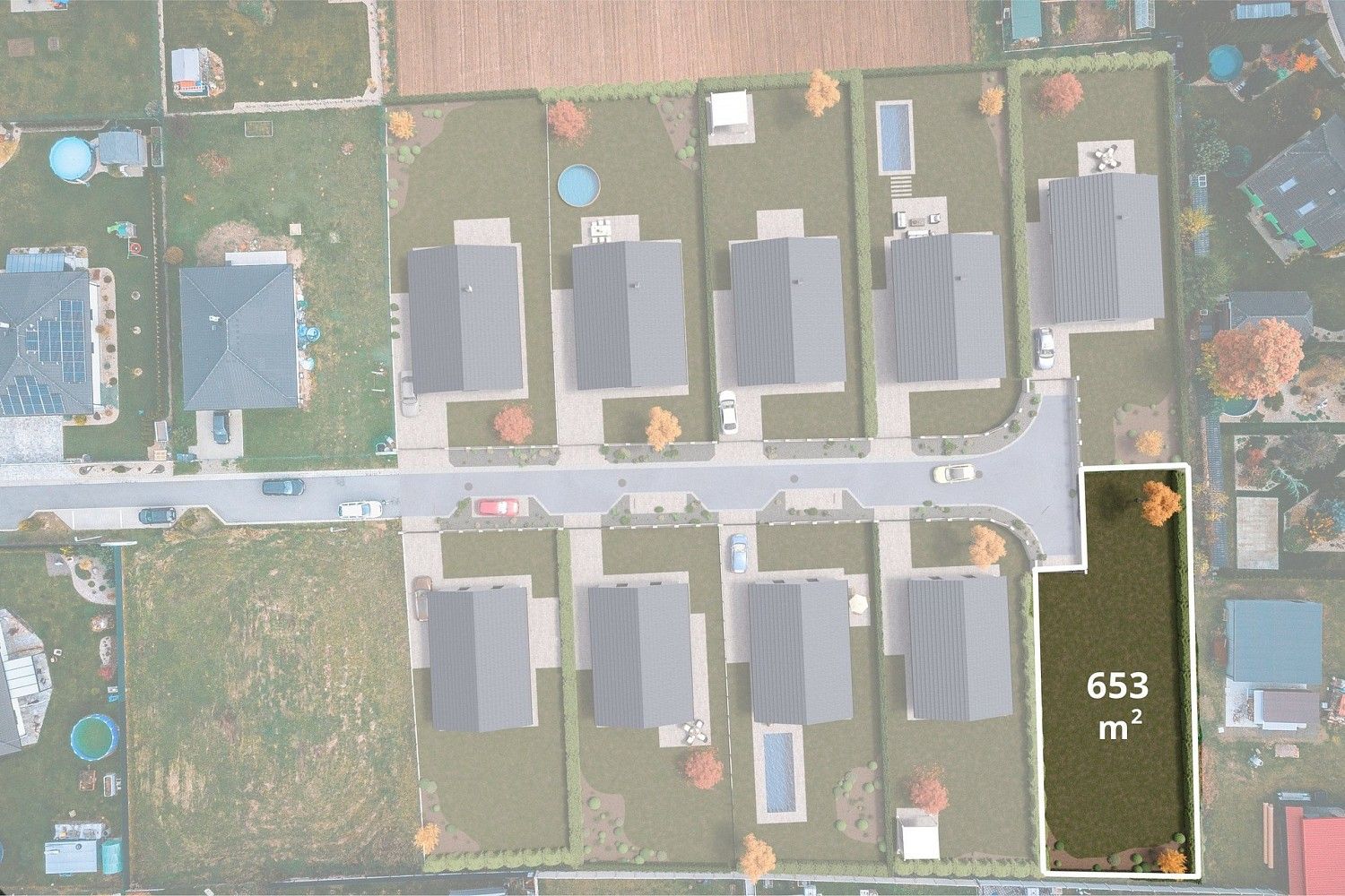 Pozemek pro bydlení, 653 m²