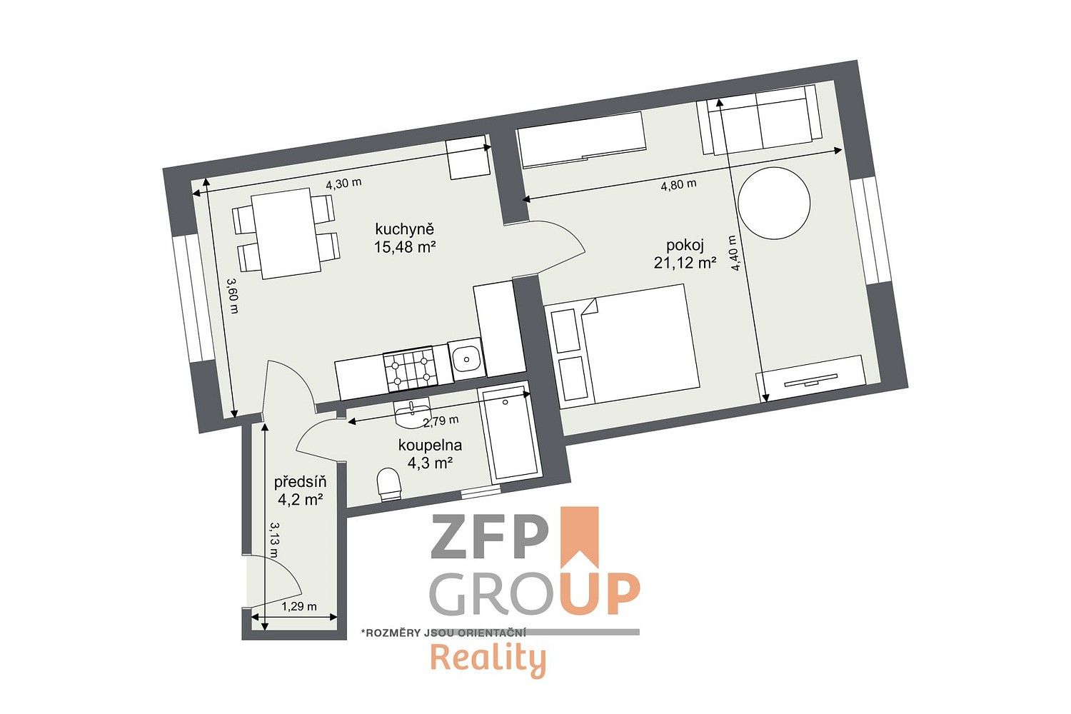 Byt 1+1 · 45 m² · Pod altánem, Praha 10 - Strašnice - 3