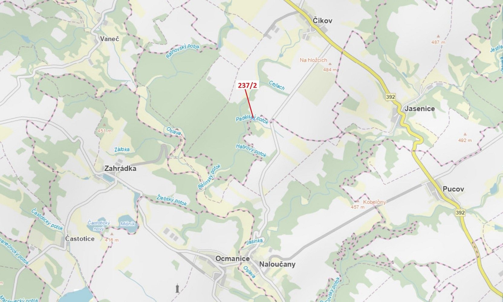 Louka, 510 m²