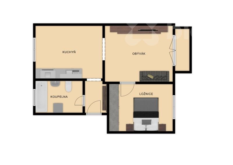 Prodej byt 2+1 - Kollárova, Dvůr Králové nad Labem, 50 m²