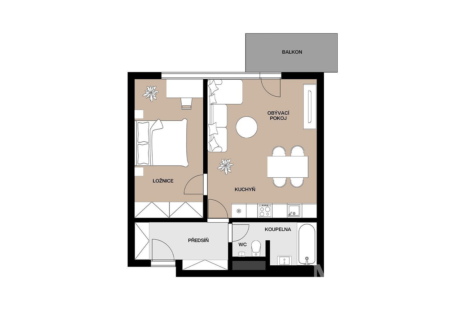 Prodej byt 2+kk - Archangelská, Praha 10 - Vršovice, 58 m² - 5