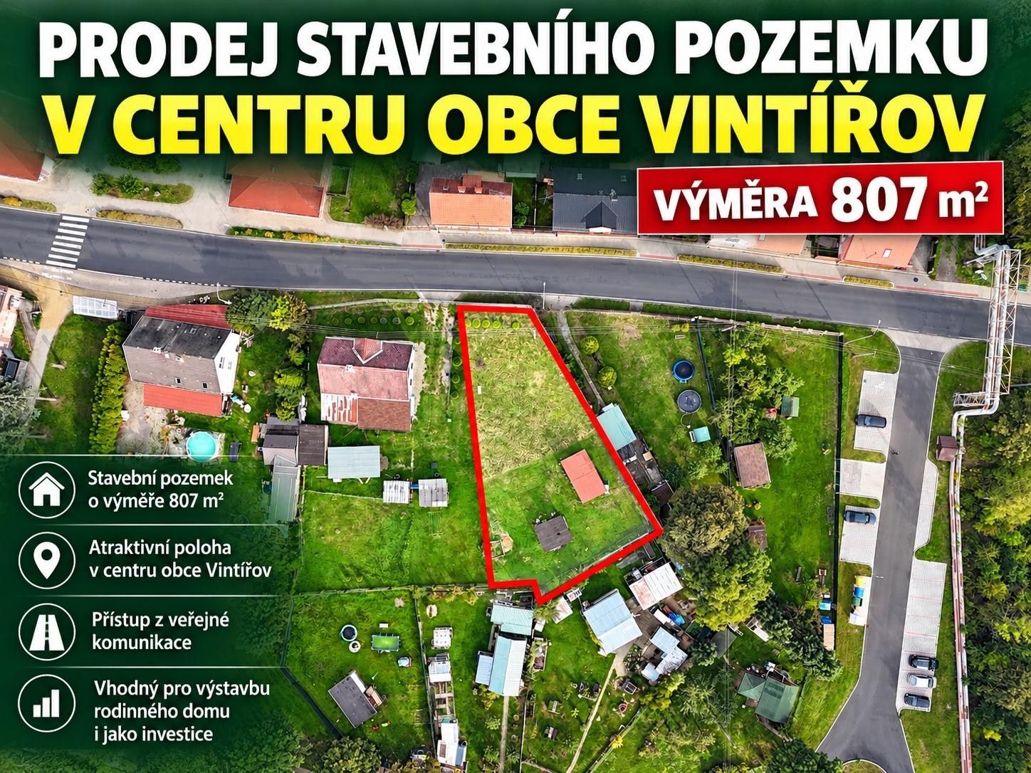 Pozemek pro bydlení, 807 m²