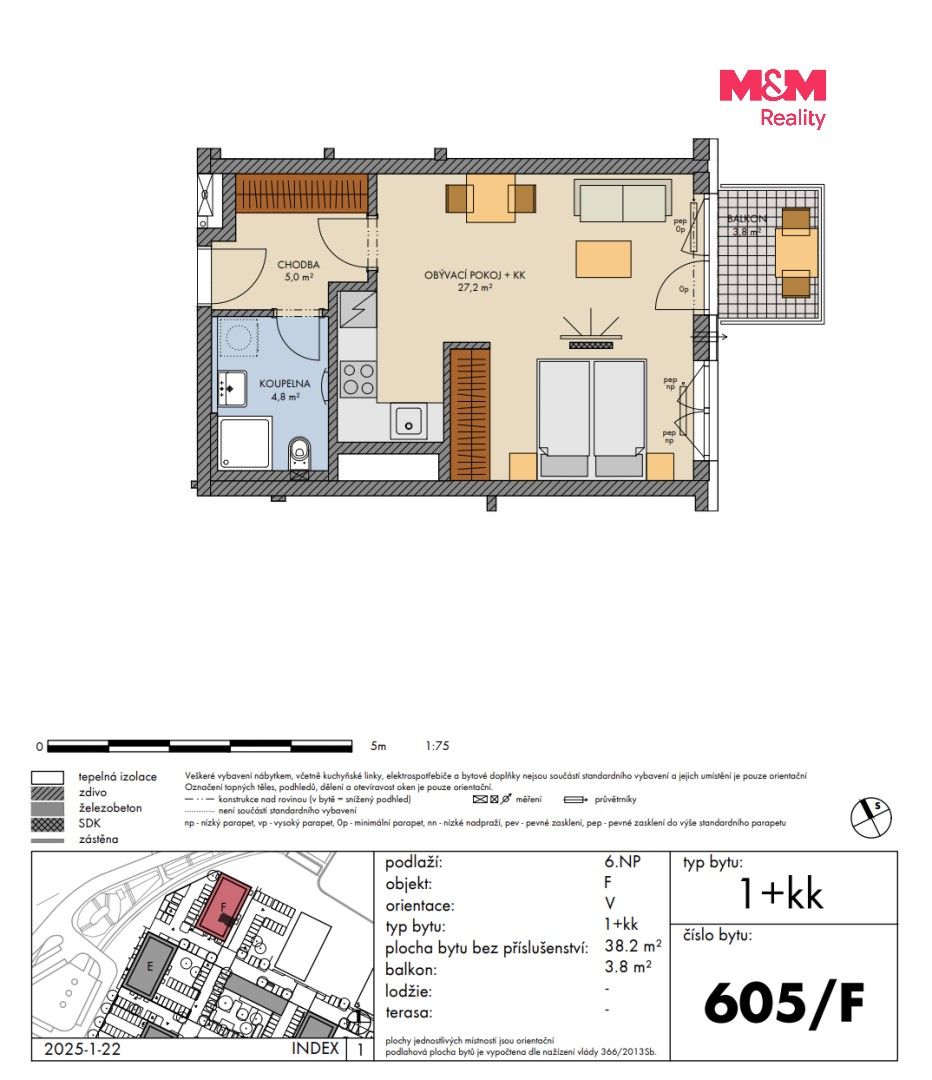 Prodej byt 1+kk - Nádražní, Kralupy nad Vltavou, 38 m² - 2