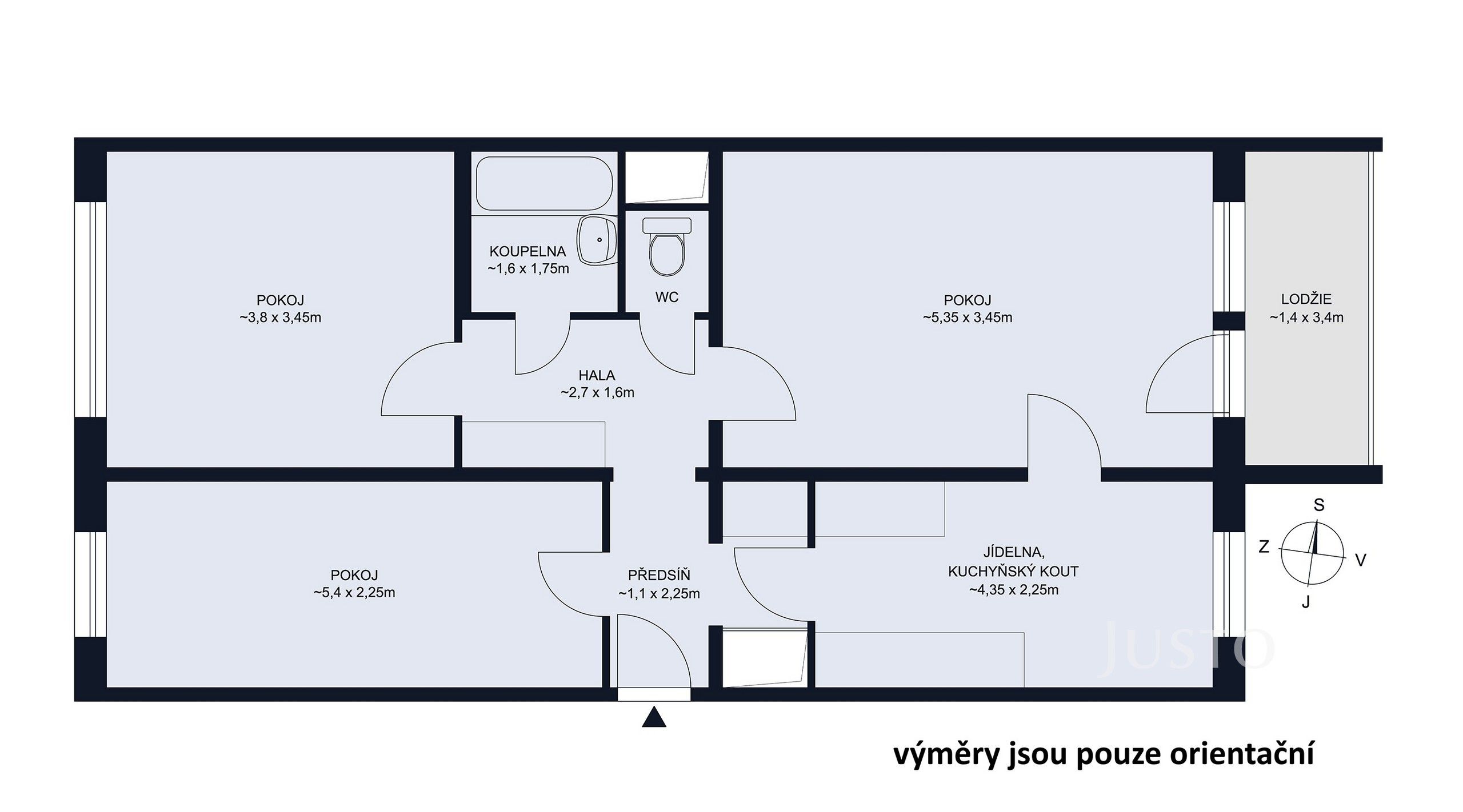 Prodej byt 3+1 - Brodského 1672, Praha Chodov, 70 m² - 5