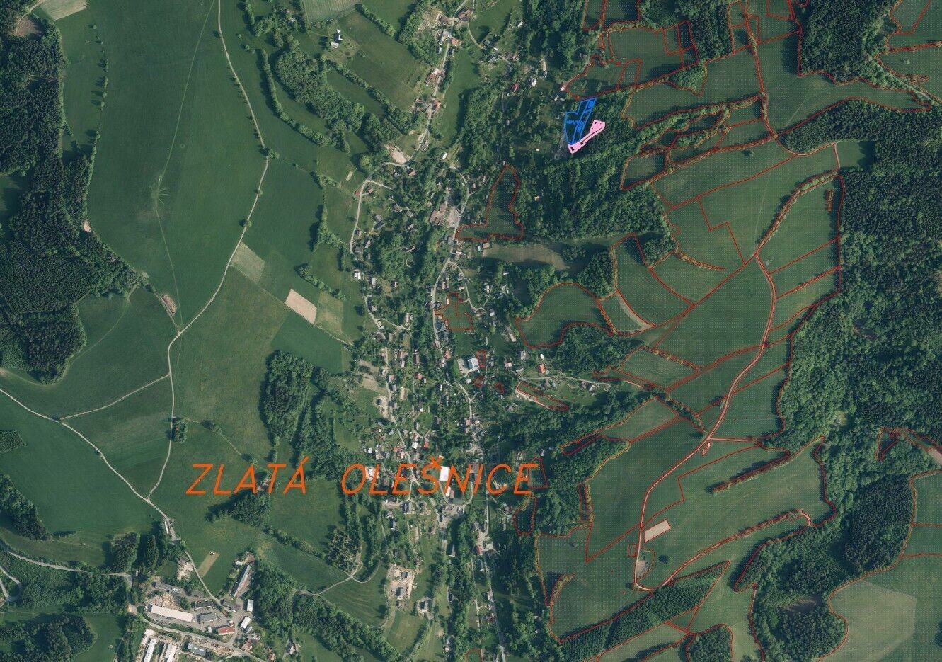 Prodej pozemek - Zlatá Olešnice, 708 m²