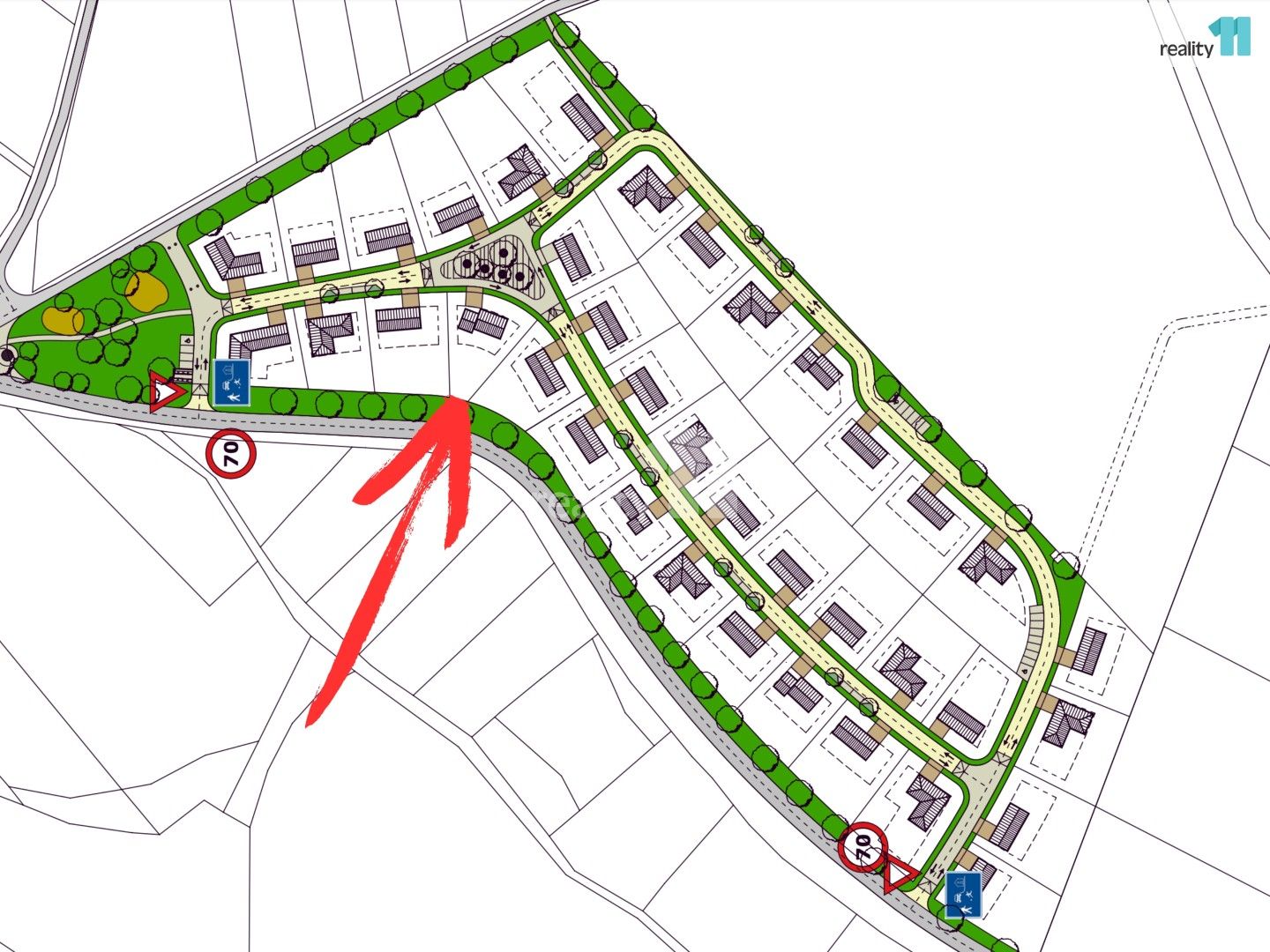 Pozemky pro bydlení, Želiv, 918 m²