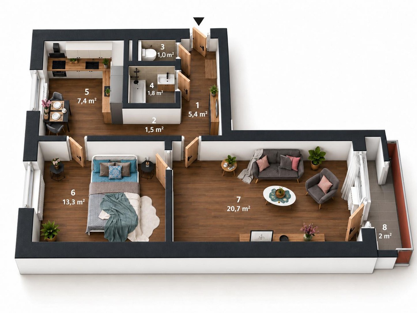 Byt 2+1 · 53 m² · Kosmonautů, Karviná - Ráj - 4