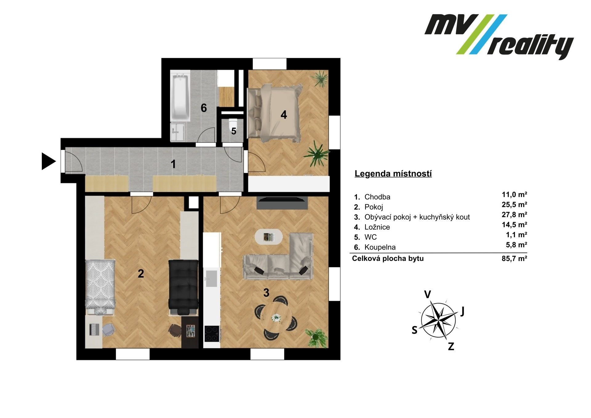 Prodej byt 3+kk - Mcely, 85 m²