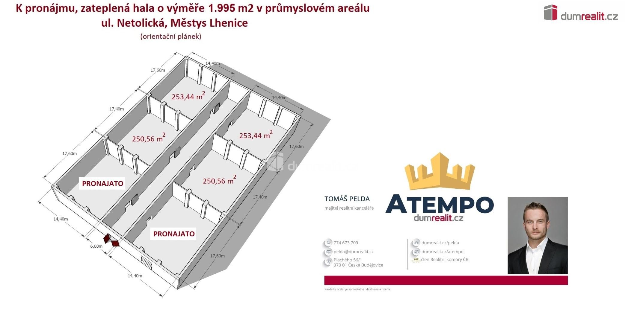 Sklady, Netolická, Lhenice, 250 m² - 2