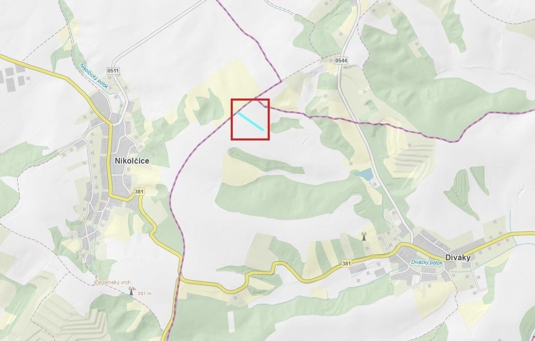 Prodej pozemek pro bydlení - Diváky, 691 71