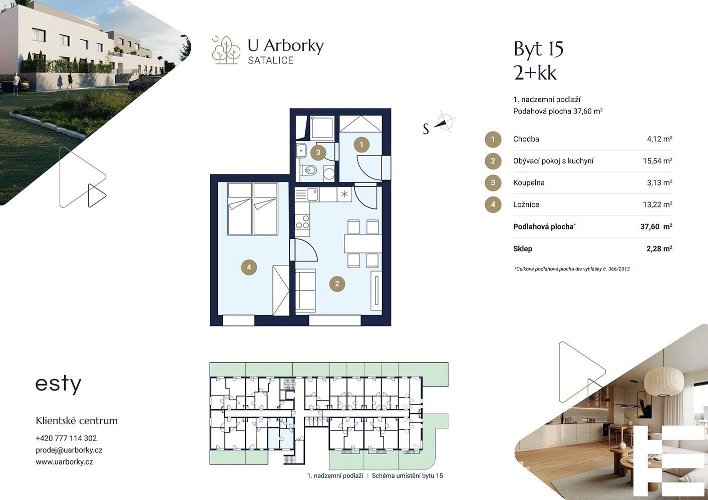 Byt 2+kk · 36 m² · Praha - Satalice, okres Praha 19, Hlavní město Praha - 4
