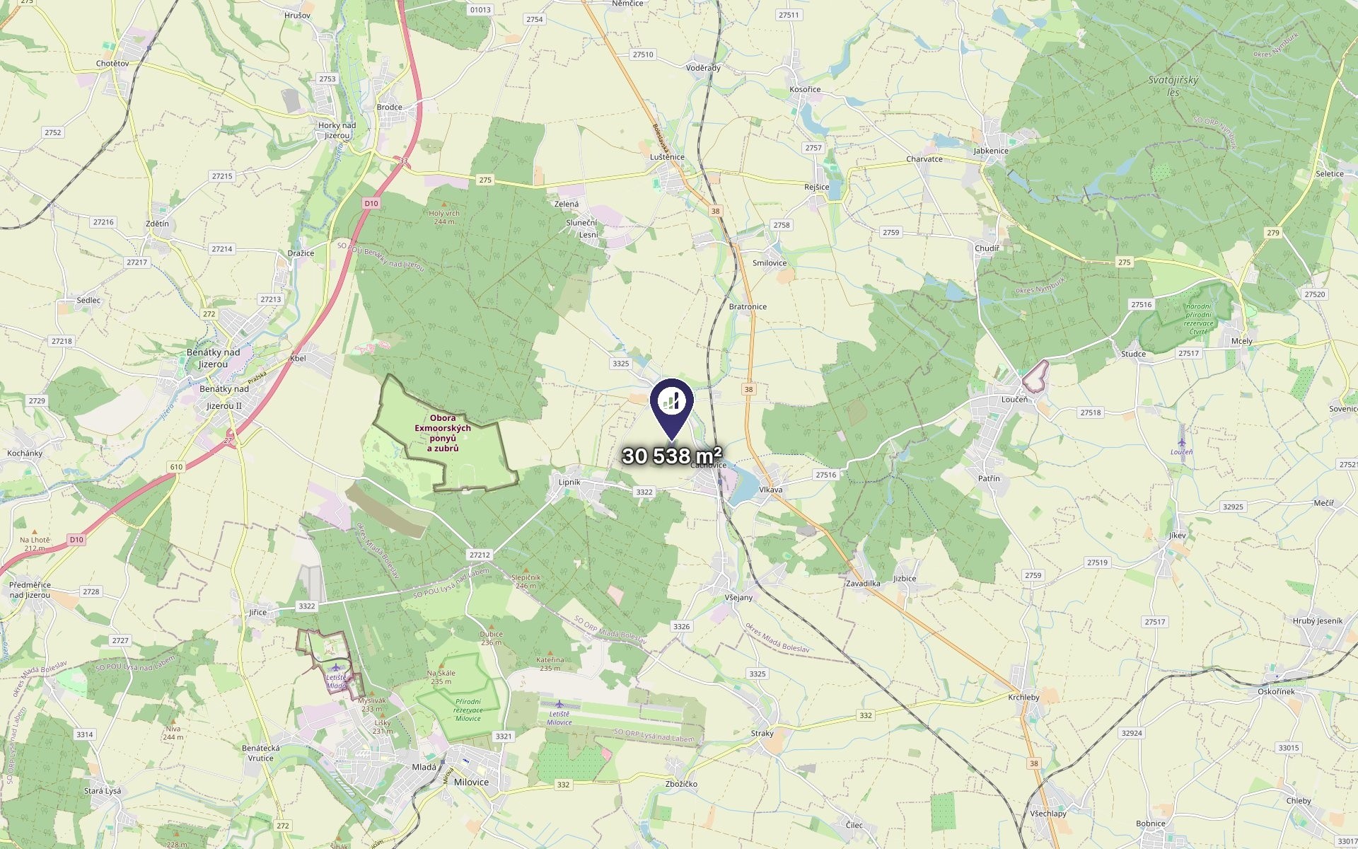 Zemědělský pozemek · 30 538 m² · Čachovice - 3