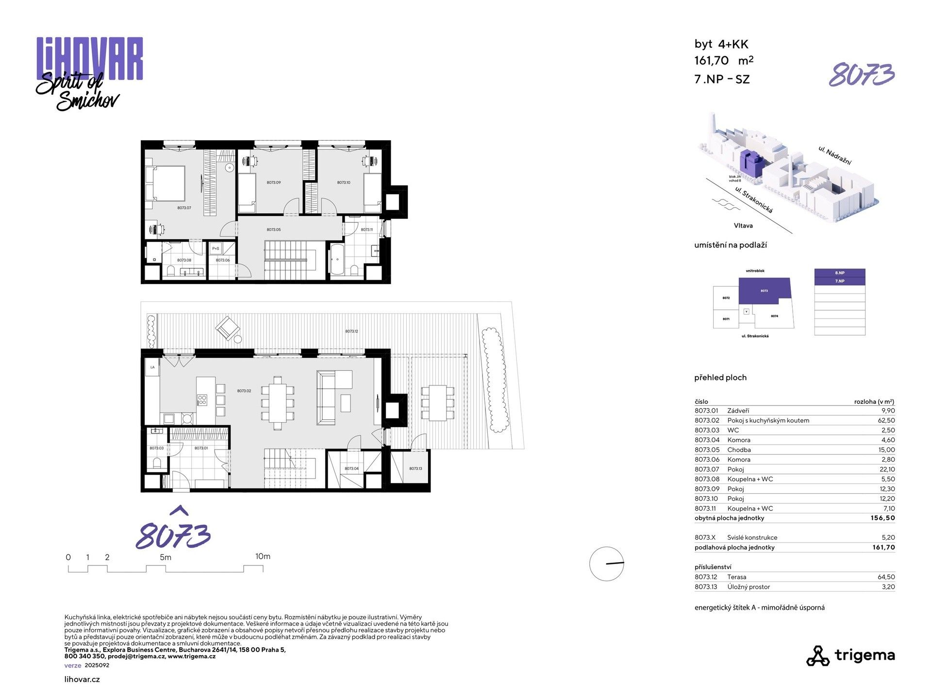 Byt 4+kk · 156 m² · Nádražní, Praha - 3