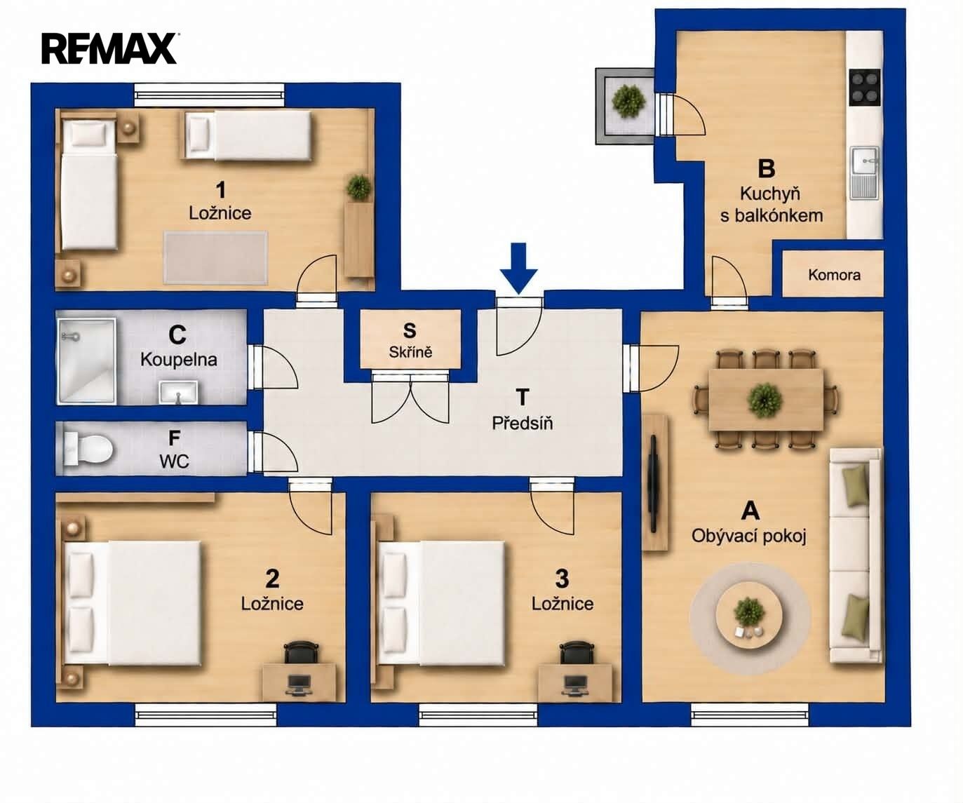 4+1, Husova 227, Praha Staré Město, 72 m² - 2