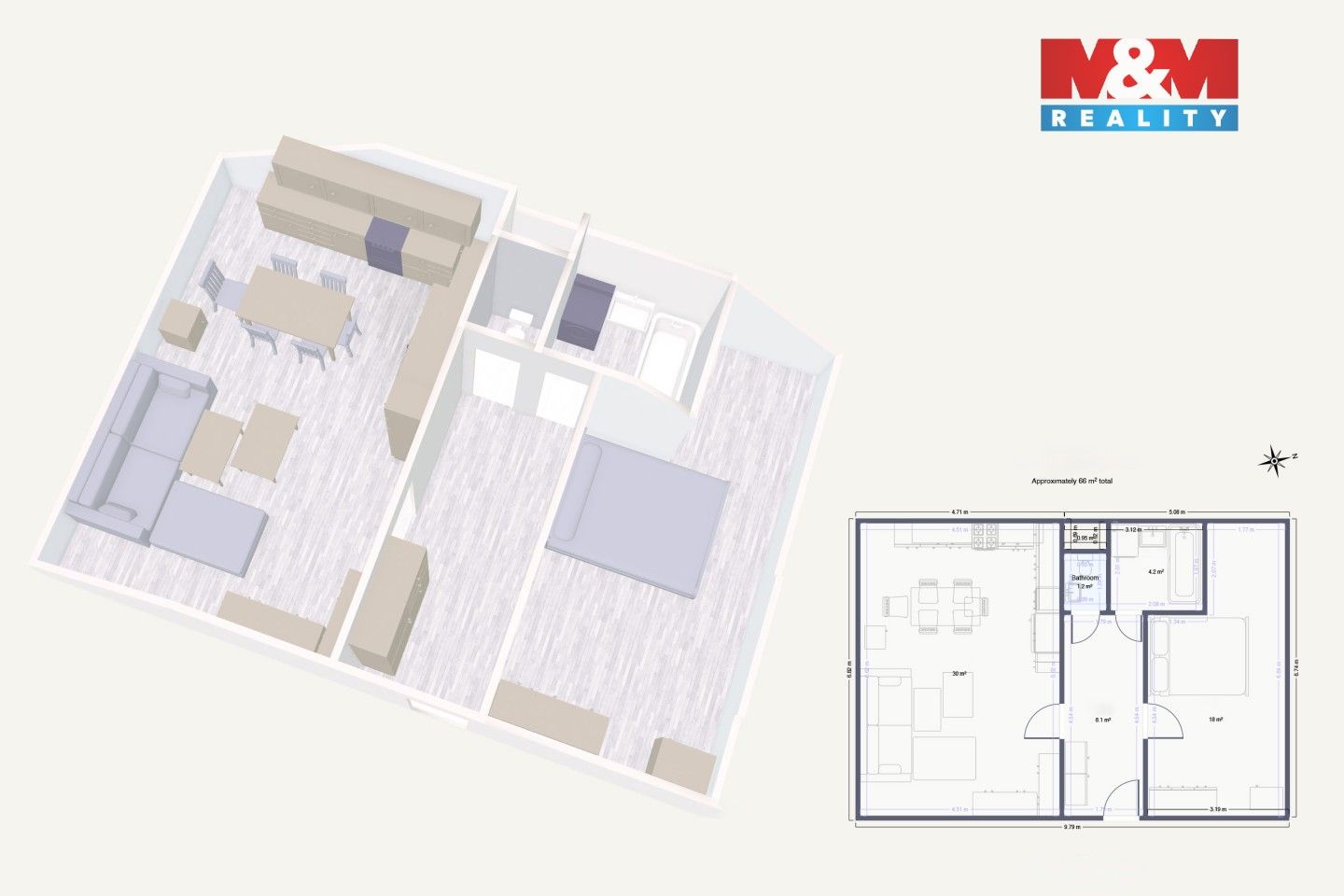 Byt 2+kk · 65 m² · Na sypkém, Praha - 4