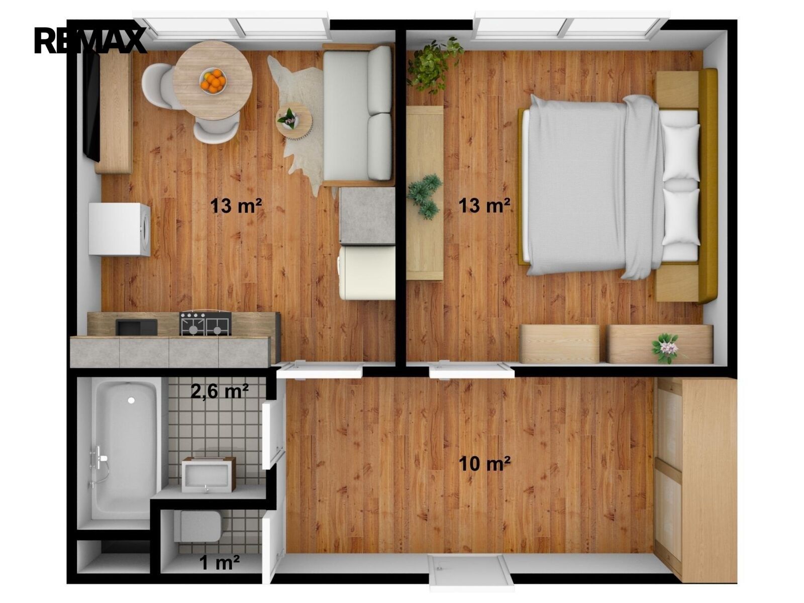 Byt 1+1 · 40 m² · Pohořská 670, Opočno - 3