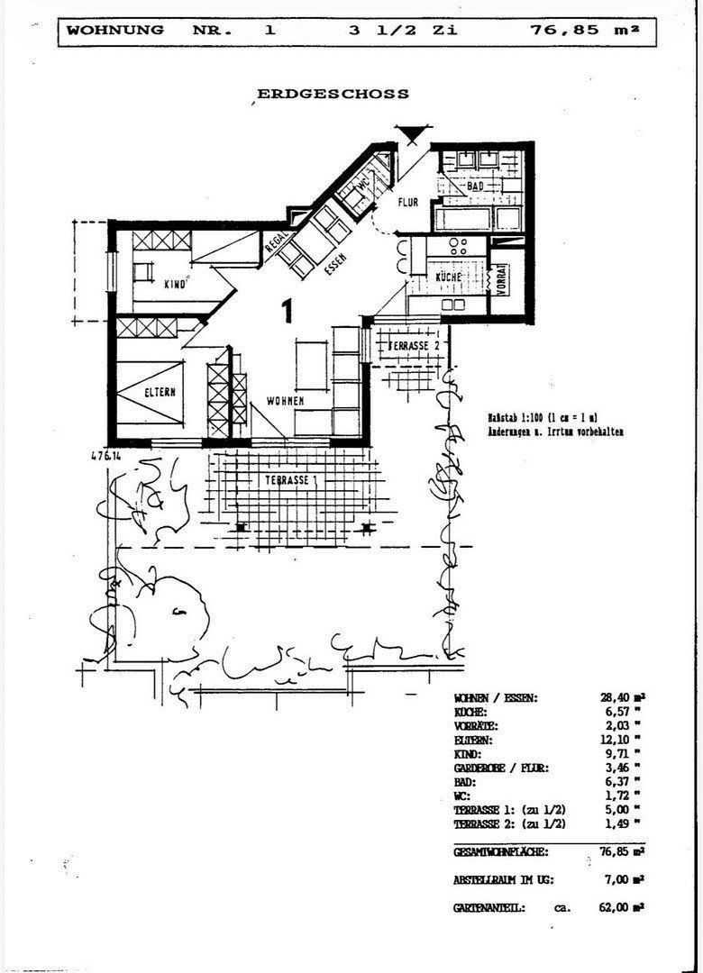 3+kk, , Bádensko-Württembersko, 77 m² - 1