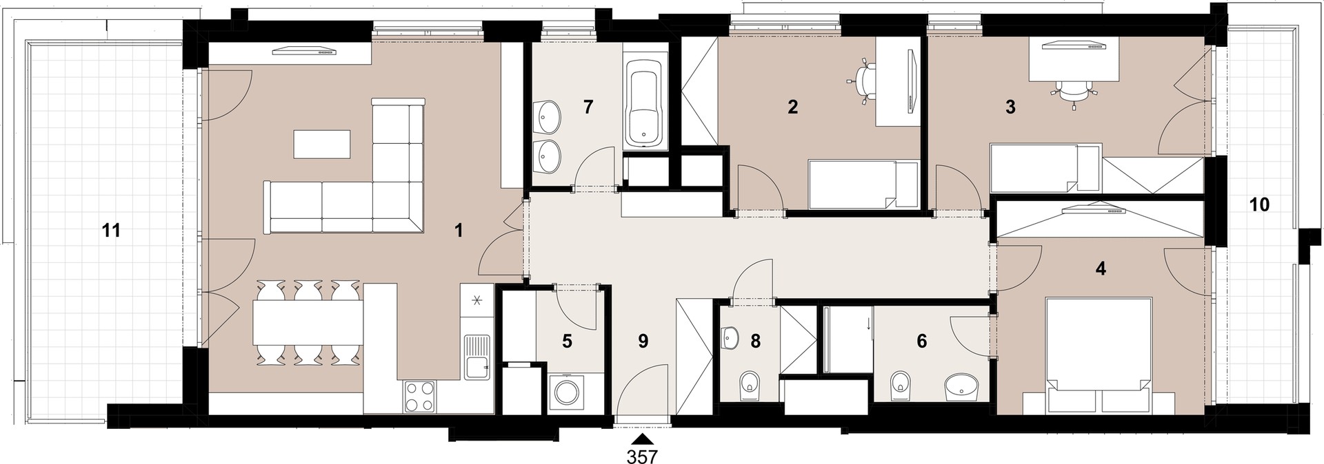 4+kk, Poděbradská,Hloubětín,Praha, 110 m² - 2