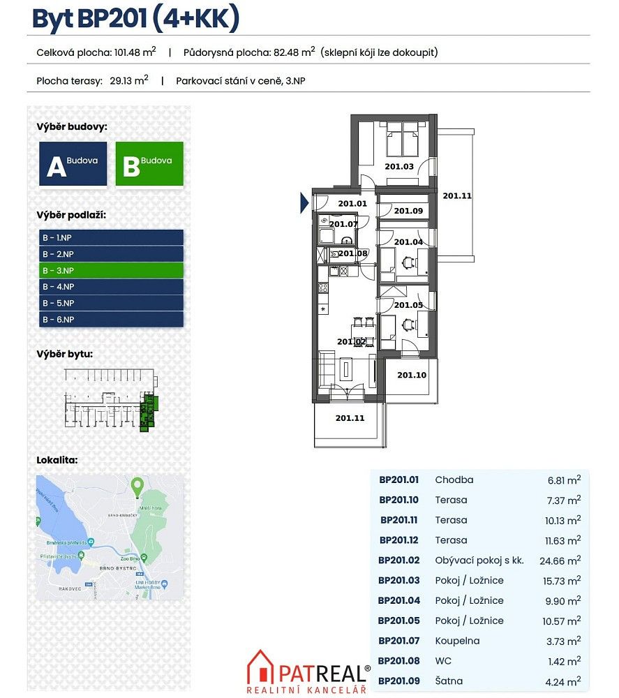 4+kk, Brno - Kníničky, okres Brno-město, Jihomoravský kraj, 106 m² - 2
